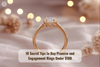 Tips to buy promise and engagement rings under $100.