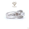 Criss Cross Style Lab Grown Diamond Engagement Ring - Cheriva Jewels