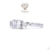 Three Stone Princess Cut Diamond Engagement Ring - Cheriva Jewels