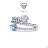 Blue Pear Cut Gemstone Engagement Ring - Cheriva Jewels
