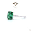 Green Emerald Cut Gemstone Solitaire Engagement Ring - Cheriva Jewels
