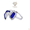 Blue Baguette Cut Bypass Engagement Ring - Cheriva Jewels