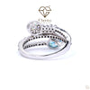 Blue Pear Cut Gemstone Engagement Ring - Cheriva Jewels