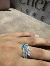 Blue Pear Cut Gemstone Engagement Ring - Cheriva Jewels