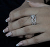 Criss Cross Style Lab Grown Diamond Engagement Ring - Cheriva Jewels