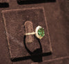 Green Gemstone Halo Engagement Ring - Cheriva Jewels