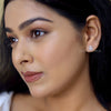 Pear Shaped Halo Diamond Stud Earrings - Cheriva Jewels