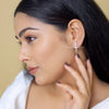 2.4 Carat Round Cut Lab Diamond Hoop Studs - Cheriva Jewels