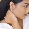 Round Cut Lab Diamond Square Hoop Earrings - Cheriva Jewels