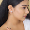Round and Baguette Cut Lab Diamond Studs For Gift - Cheriva Jewels