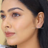Round Cut Lab Diamonds Small Hoop Earrings - Cheriva Jewels