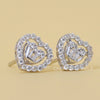 Round and Baguette Cut Lab Diamond Stud For Her - Cheriva Jewels