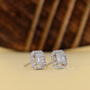 Round And Baguette Diamond Square Earrings - Cheriva Jewels