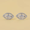 Baguette And Round Lab Diamond Stud Earrings - Cheriva Jewels