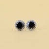 Round Cut Black Diamond Stud Earrings - Cheriva Jewels