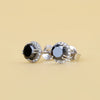 Round Cut Black Diamond Stud Earrings - Cheriva Jewels