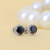 Round Cut Black Diamond Stud Earrings - Cheriva Jewels