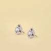 Pear Shaped Halo Diamond Stud Earrings - Cheriva Jewels