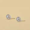 Round cut Lab Diamond Stud Earrings in White Gold - Cheriva Jewels