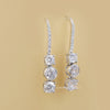 Bezel Set Round Diamond Drop Dangle Earrings - Cheriva Jewels