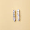 Emerald Round and Pear Diamond Stud Earrings - Cheriva Jewels