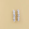 Emerald Round and Pear Diamond Stud Earrings - Cheriva Jewels
