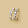 2.4 Carat Round Cut Lab Diamond Hoop Studs - Cheriva Jewels