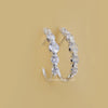 2.4 Carat Round Cut Lab Diamond Hoop Studs - Cheriva Jewels