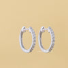 Round Cut Lab Diamonds Small Hoop Earrings - Cheriva Jewels