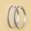 Hoop Earrings With Round Cut Lab Diamonds - Cheriva Jewels