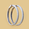Hoop Earrings With Round Cut Lab Diamonds - Cheriva Jewels