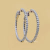 Round Cut Lab Diamond Hoop Earrings - Cheriva Jewels