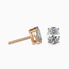 2 Carat Oval Cut Lab Diamond Solitaire Studs - Cheriva Jewels