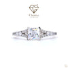 Princess Cut Lab Diamond Vintage Solitaire Engagement Ring - Cheriva Jewels