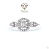 Round Cut Diamond Halo Engagement Ring