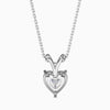 14K White Gold Heart Cut Diamond Solitaire Pendant - Cheriva Jewels