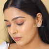Pear Cut Lab Diamond Halo Stud Earring - Cheriva Jewels