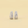 Round Cut Lab Diamond Hoop Earrings For Women