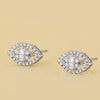 Baguette And Round Lab Diamond Stud Earrings - Cheriva Jewels