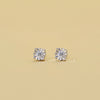 4 Prong Stud Earrings in Round Cut Lab Grown Diamonds - Cheriva Jewels