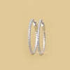 Round Cut Lab Diamond Hoop Earrings