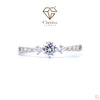 Diamond ring with 'Cheriva Jewels' logo on a white background