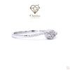 Silver ring with diamond accents on a white background, featuring the Cheriva Jewels logo.