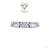 White Gold Solitare ring with diamonds on a white background, featuring Cheriva Jewels .