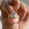 Emerald Cut Lab Grown Diamond Halo Engagement Ring