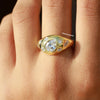 Pear Cut Engagement Ring In Vintage Design