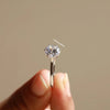 round diamond cut in solid gold.