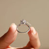 solitaire engagement ring with round diamond cut.