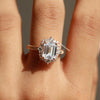 solitaire engagement ring with lab grown diamond.