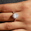 cathedral setting with lab grown diamond.